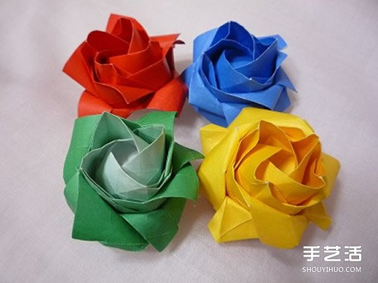 日本折紙大師的復雜玫瑰花折紙教程步驟圖解 -  rpnrmr.com