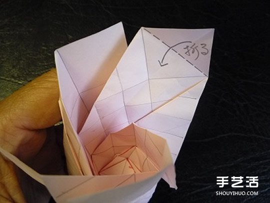 日本折紙大師的復雜玫瑰花折紙教程步驟圖解 -  rpnrmr.com