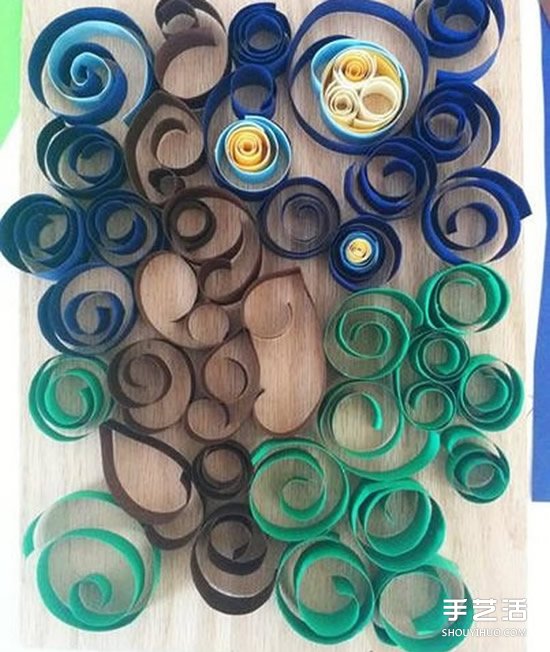 卷紙裝飾畫DIY制作教程 美麗星光璀璨的夜空 -  rpnrmr.com