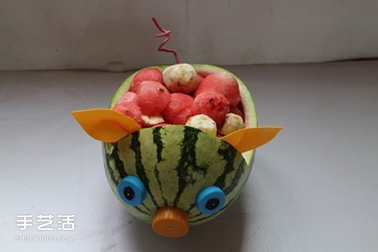 幼兒園小朋友利用水果蔬菜制作的拼貼畫圖案 -  rpnrmr.com