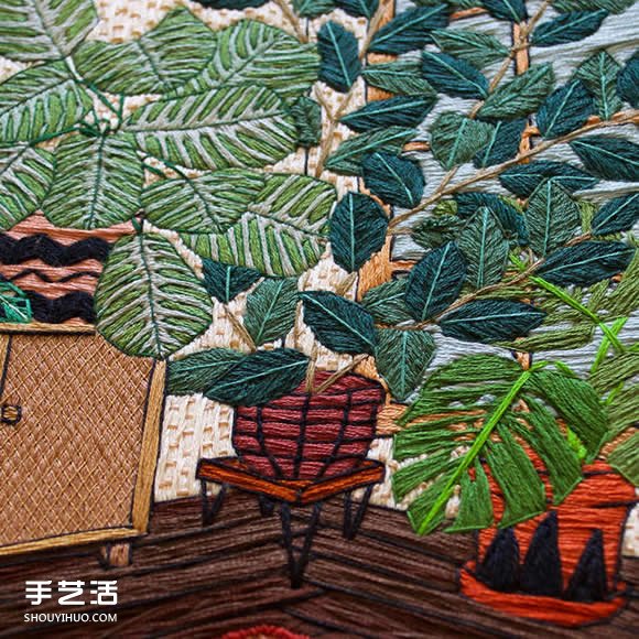 以綠色的盆栽當(dāng)主題 一針一線勾勒出綠意盎然 -  rpnrmr.com