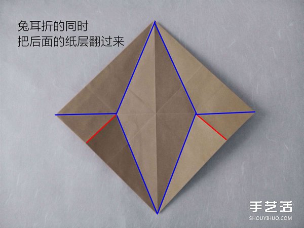 立體兔子的折法圖解 復(fù)雜站立紙兔子折紙教程 -  rpnrmr.com