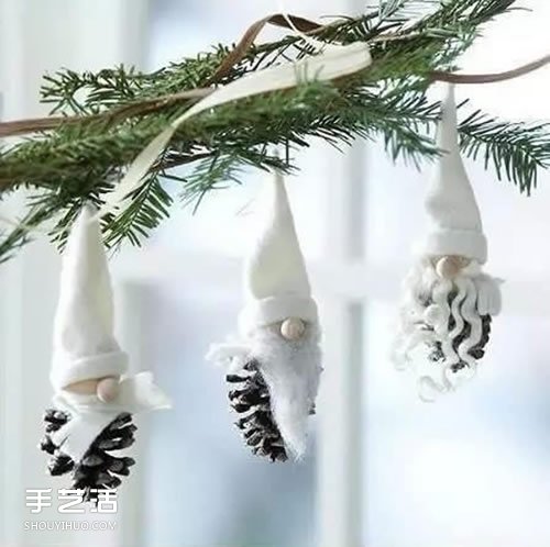 圣誕節(jié)主題小掛件DIY 堅(jiān)果果殼制作圣誕掛飾 -  rpnrmr.com