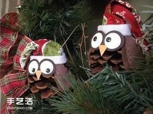 圣誕節(jié)主題小掛件DIY 堅(jiān)果果殼制作圣誕掛飾 -  rpnrmr.com
