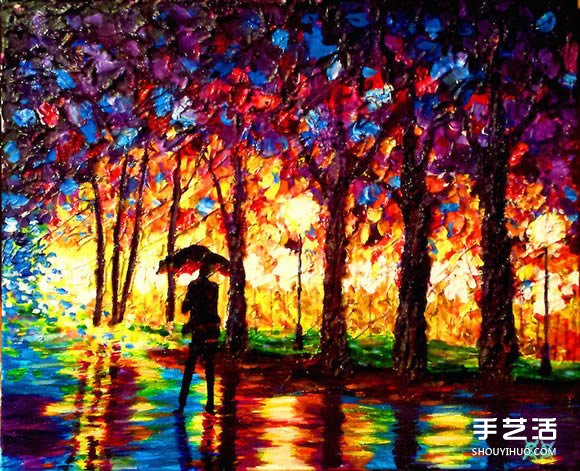 盲人藝術(shù)家靠觸摸和紋理創(chuàng)造動(dòng)人的彩色畫作 -  rpnrmr.com
