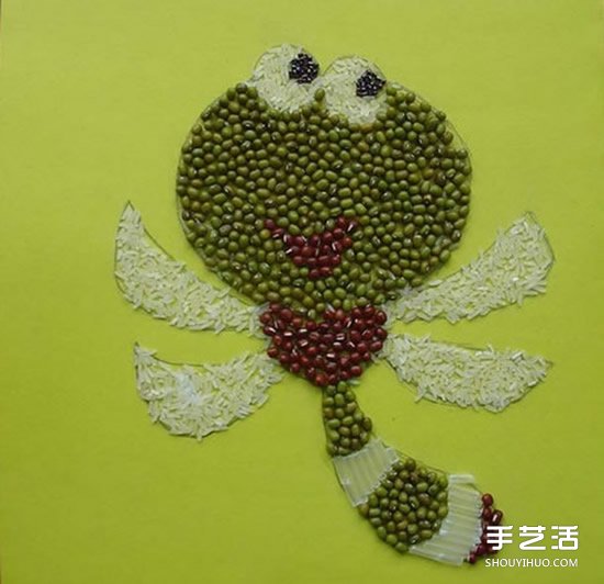 可愛的兒童豆子畫圖片 幼兒園豆子粘貼畫作品 -  rpnrmr.com