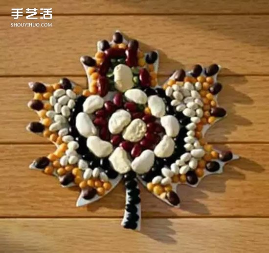 豆子拼貼楓葉的教程 拼貼樹葉的方法用豆子 -  rpnrmr.com