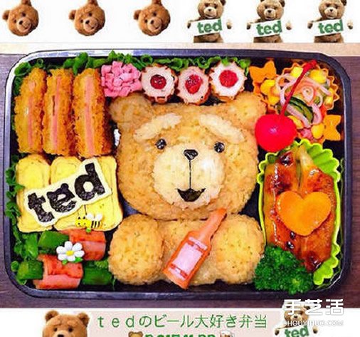 日本愛心卡通便當(dāng)圖片 卡通人物圖案便當(dāng)作品 -  rpnrmr.com