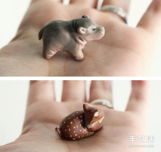 動物造型迷你粘土玩偶 超小可愛粘土玩偶作品 -  rpnrmr.com