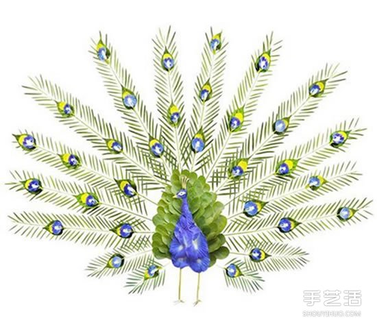 花瓣拼貼畫作品圖片 拼出充滿異國(guó)情調(diào)的鳥類 -  rpnrmr.com