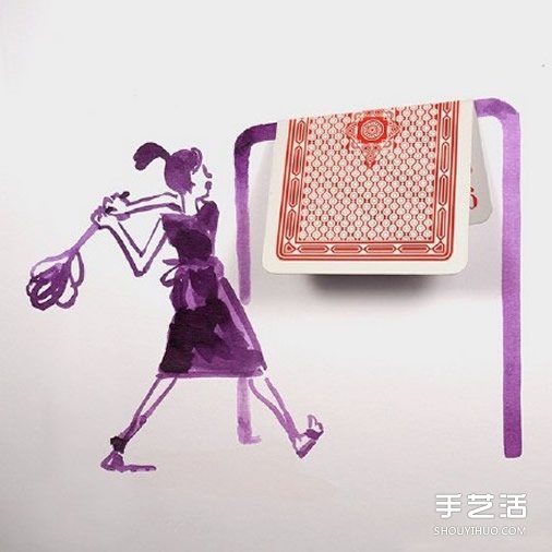 生活小物作為背景道具 畫出趣味十足的創(chuàng)意畫 -  rpnrmr.com
