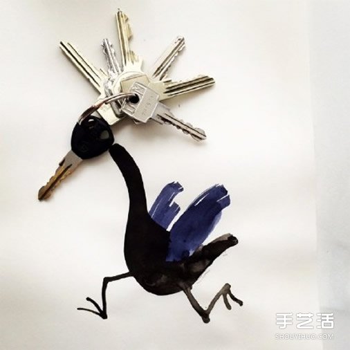 生活小物作為背景道具 畫出趣味十足的創(chuàng)意畫 -  rpnrmr.com