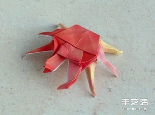 折紙螃蟹的步驟圖解 復雜螃蟹折紙圖解教程 -  rpnrmr.com