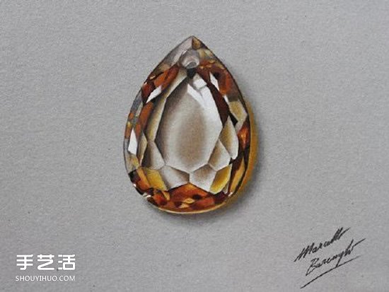 立體彩色鉛筆畫 畫出像真的一樣的水晶飾品 -  rpnrmr.com