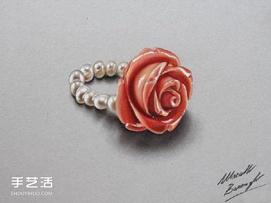 立體彩色鉛筆畫 畫出像真的一樣的水晶飾品 -  rpnrmr.com