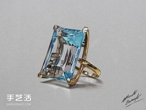 立體彩色鉛筆畫 畫出像真的一樣的水晶飾品 -  rpnrmr.com