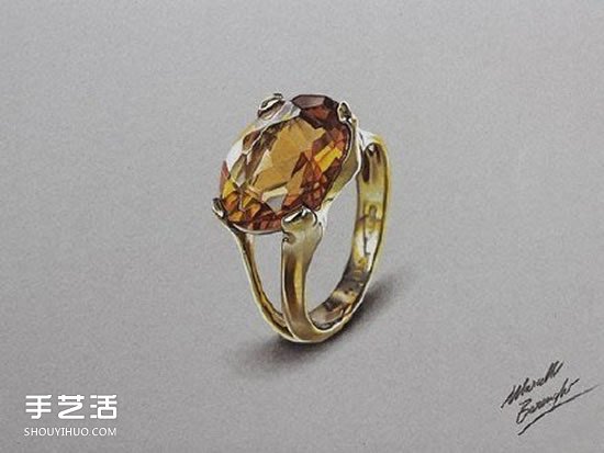 立體彩色鉛筆畫 畫出像真的一樣的水晶飾品 -  rpnrmr.com