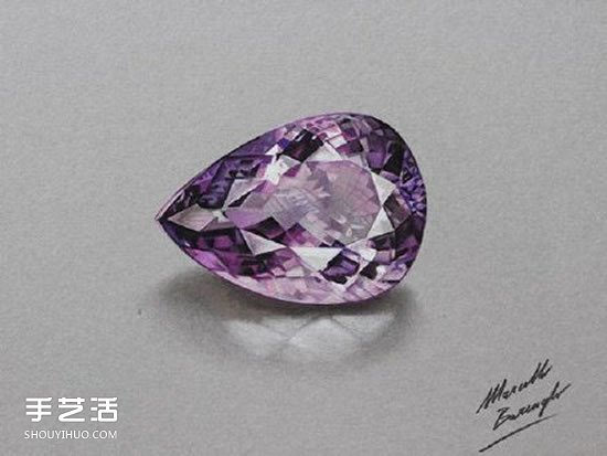 立體彩色鉛筆畫 畫出像真的一樣的水晶飾品 -  rpnrmr.com