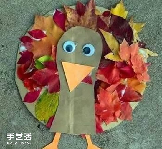 兒童樹葉貼畫作品圖片 秋天樹葉拼貼畫大全 -  rpnrmr.com