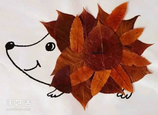 兒童樹葉貼畫作品圖片 秋天樹葉拼貼畫大全 -  rpnrmr.com