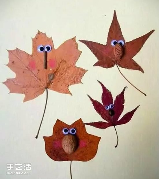 兒童樹葉貼畫作品圖片 秋天樹葉拼貼畫大全 -  rpnrmr.com