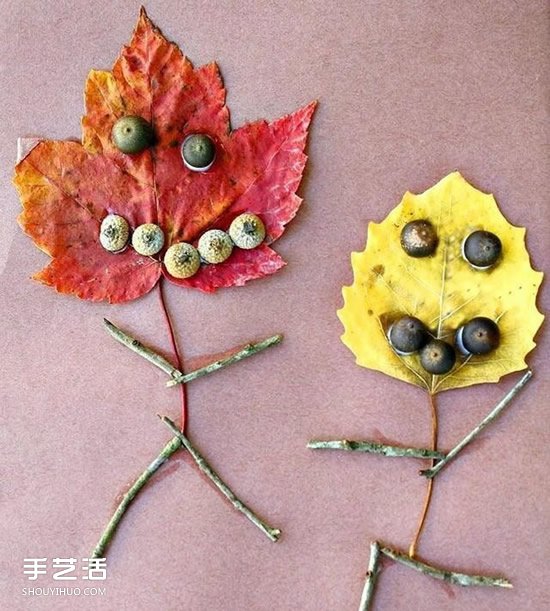 兒童樹葉貼畫作品圖片 秋天樹葉拼貼畫大全 -  rpnrmr.com