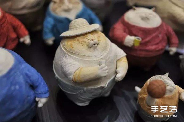 粘土肥貓手工作品欣賞 精致貓咪粘土作品圖片 -  rpnrmr.com