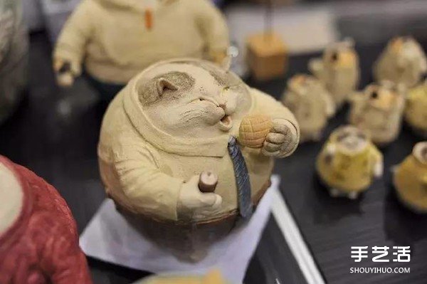 粘土肥貓手工作品欣賞 精致貓咪粘土作品圖片 -  rpnrmr.com