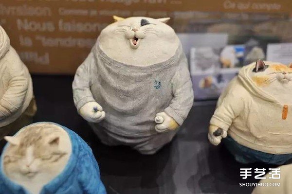 粘土肥貓手工作品欣賞 精致貓咪粘土作品圖片 -  rpnrmr.com