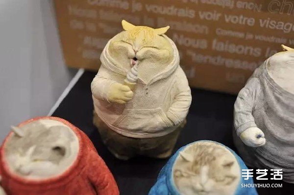 粘土肥貓手工作品欣賞 精致貓咪粘土作品圖片 -  rpnrmr.com