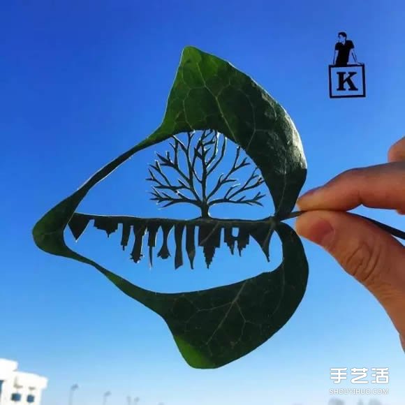 葉子切割畫作品圖片 精美手工葉切畫圖片欣賞 -  rpnrmr.com