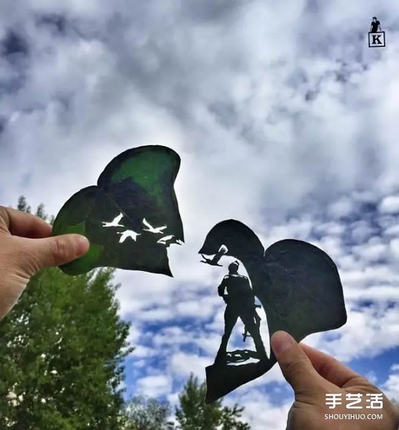 葉子切割畫作品圖片 精美手工葉切畫圖片欣賞 -  rpnrmr.com