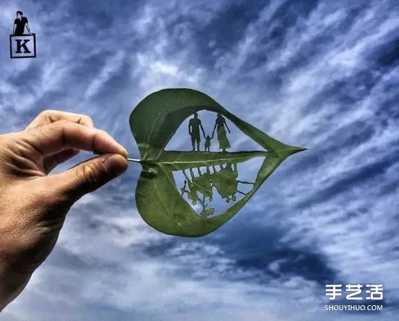 葉子切割畫作品圖片 精美手工葉切畫圖片欣賞 -  rpnrmr.com