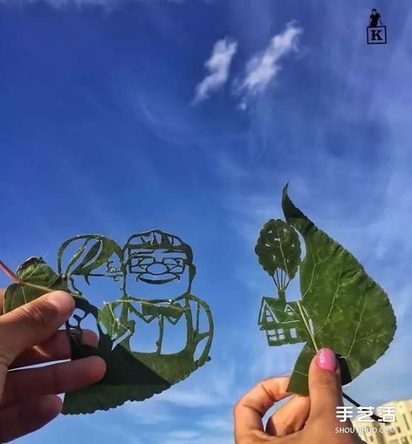葉子切割畫作品圖片 精美手工葉切畫圖片欣賞 -  rpnrmr.com
