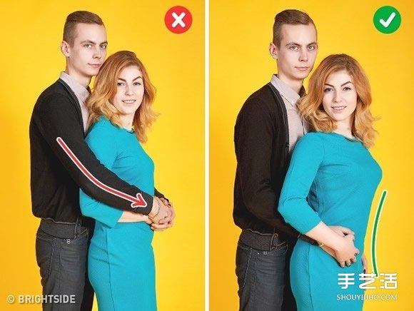 情侶合照示范 善用肢體動(dòng)作消除女友小腹贅肉 -  rpnrmr.com
