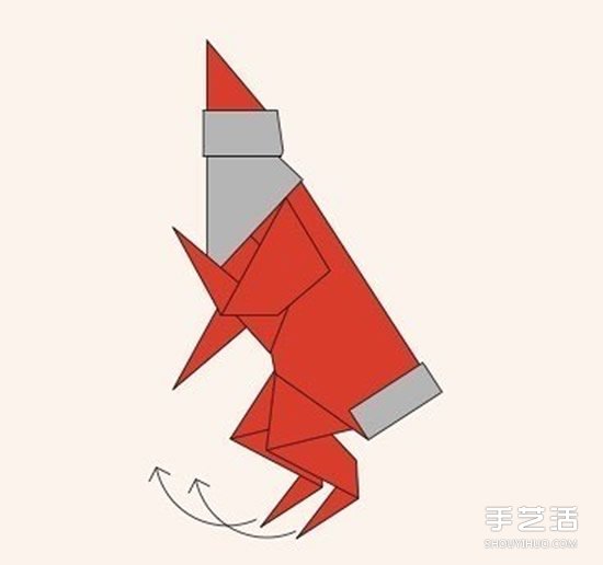 圣誕老人折紙步驟圖 手工折紙圣誕老人教程 -  rpnrmr.com