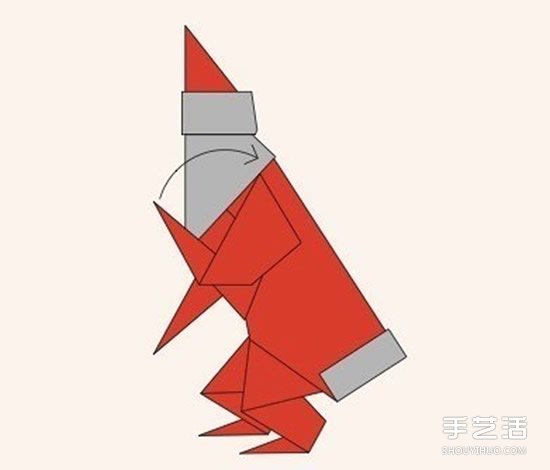 圣誕老人折紙步驟圖 手工折紙圣誕老人教程 -  rpnrmr.com