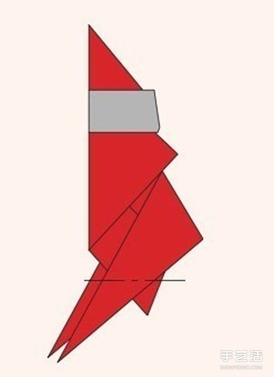 圣誕老人折紙步驟圖 手工折紙圣誕老人教程 -  rpnrmr.com