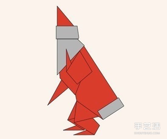 圣誕老人折紙步驟圖 手工折紙圣誕老人教程 -  rpnrmr.com