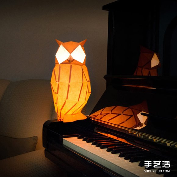 受折紙藝術(shù)的啟發(fā) 可自己組裝的紙糊動物燈具 -  rpnrmr.com