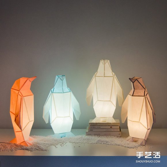 受折紙藝術(shù)的啟發(fā) 可自己組裝的紙糊動物燈具 -  rpnrmr.com