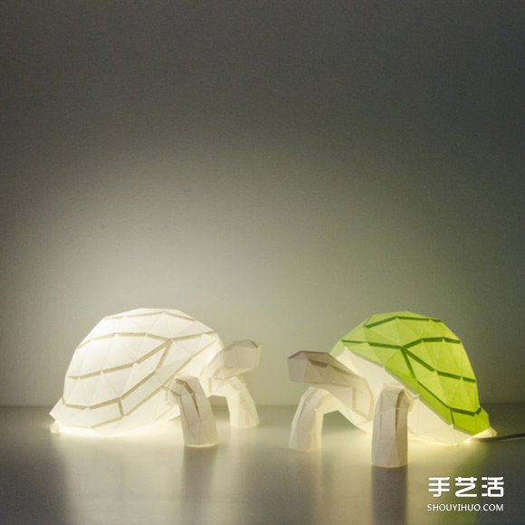 受折紙藝術(shù)的啟發(fā) 可自己組裝的紙糊動物燈具 -  rpnrmr.com