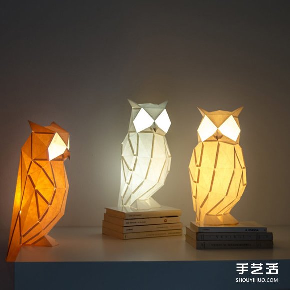 受折紙藝術(shù)的啟發(fā) 可自己組裝的紙糊動物燈具 -  rpnrmr.com