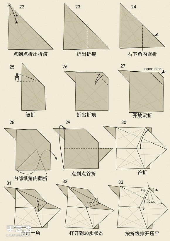十二生肖牛的折法圖解 手工折紙生肖牛步驟圖 -  rpnrmr.com