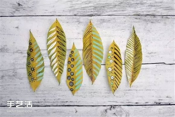 落葉手工作品圖片 簡單把樹葉做成美麗的掛飾 -  rpnrmr.com