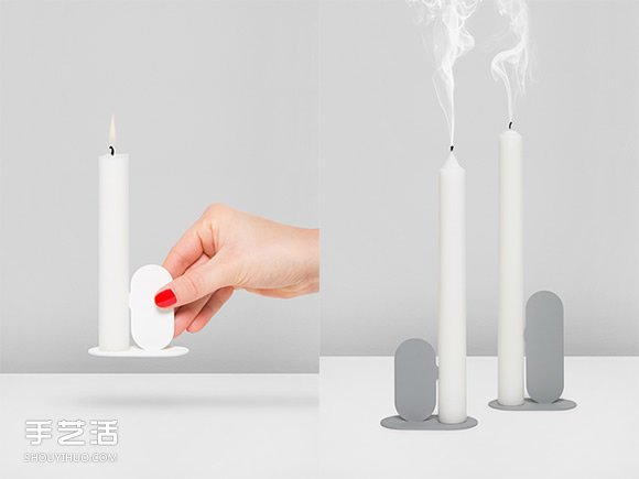 鼻子尖尖的燭臺設計 讓蠟燭不會歪腰倒地 -  rpnrmr.com