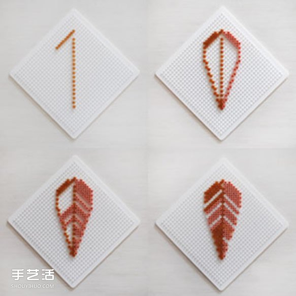 拼豆制作捕夢(mèng)網(wǎng)的教程 串珠捕夢(mèng)網(wǎng)DIY方法圖解 -  rpnrmr.com