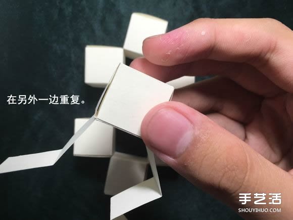 折紙會跳舞的方塊圖解 跳舞方塊玩具的折法 -  rpnrmr.com