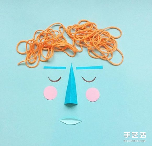 做自己擅長的事 食物和卡紙DIY創(chuàng)意人物肖像 -  rpnrmr.com
