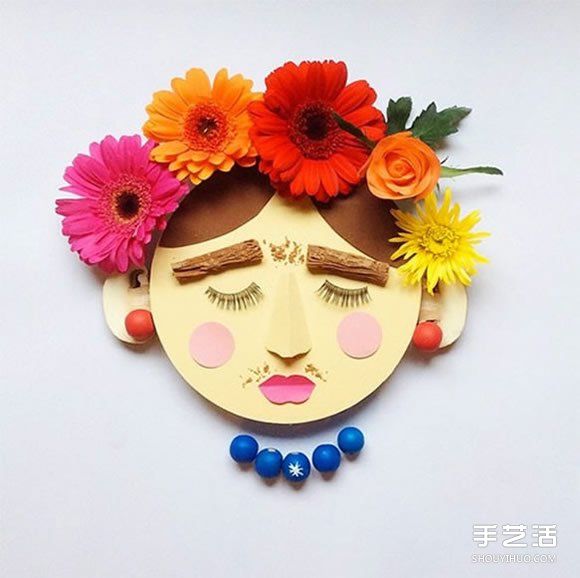 做自己擅長的事 食物和卡紙DIY創(chuàng)意人物肖像 -  rpnrmr.com